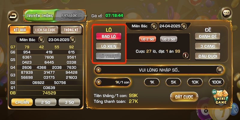 3 hình thức chơi lô đẳng cấp