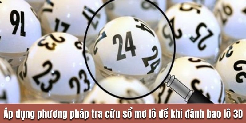Áp dụng phương pháp tra cứu sổ mơ lô đề khi đánh bao lô 3D