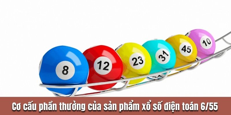 Cơ cấu phần thưởng của sản phẩm xổ số điện toán 6/55